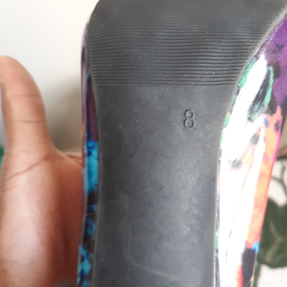 Multicolored Peep Toe Booties - Picture 5 of 7